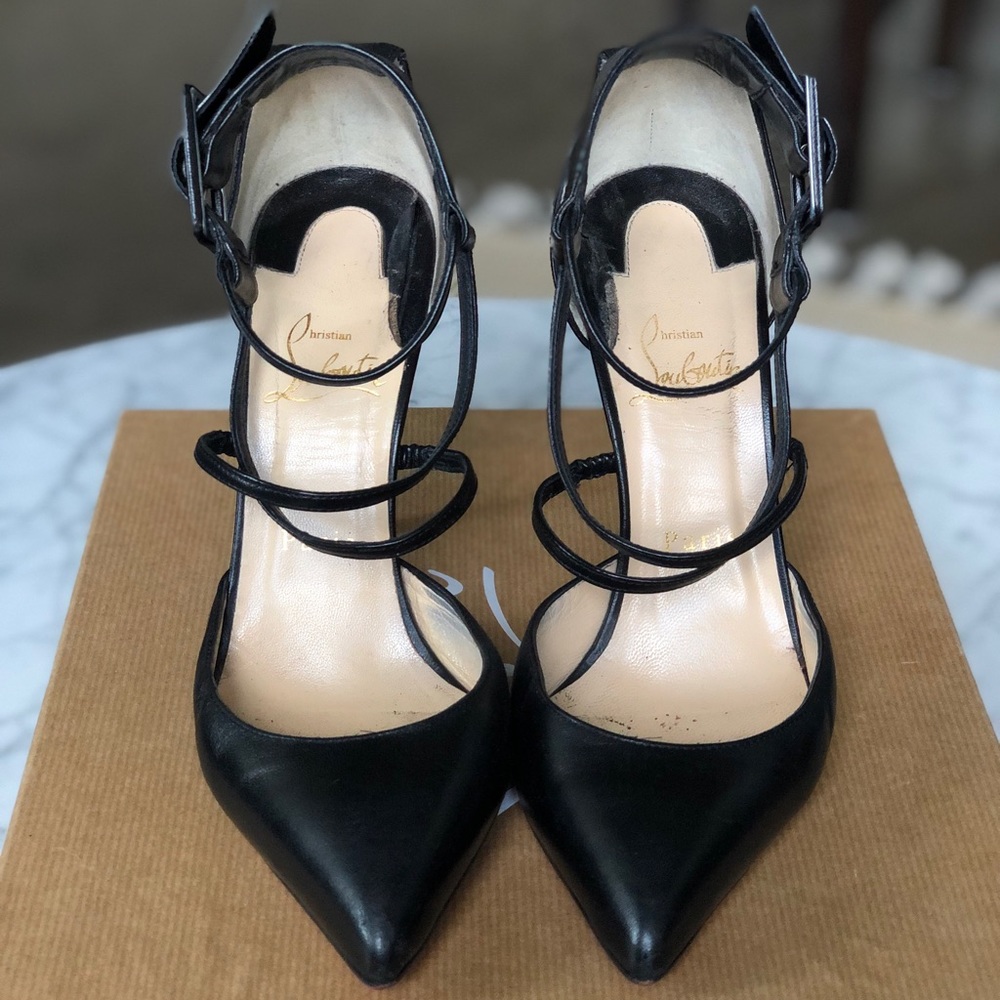 Christian Louboutin Suzanna Strappy Black Heels